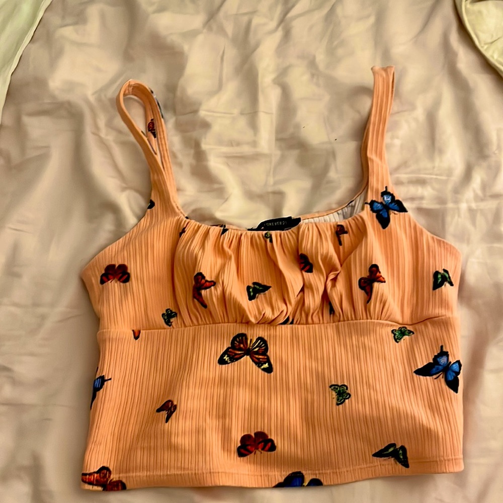 butterfly tank top, Light pink, Size Large, From Forever 21